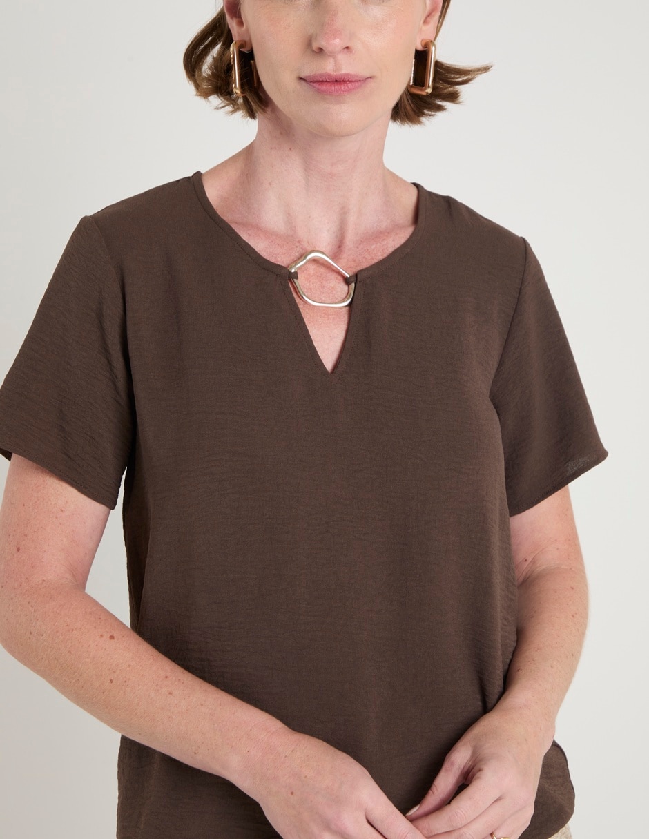 BLUSA LMTX260255-06C LA M, EG, BROWNIE