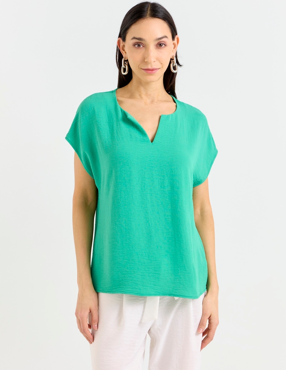 Blusa manga corta para mujer 5