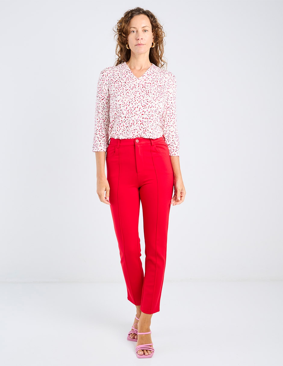 Pantalón capri La Mode slim para mujer