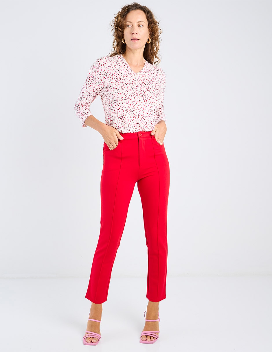 Pantalón capri La Mode slim para mujer