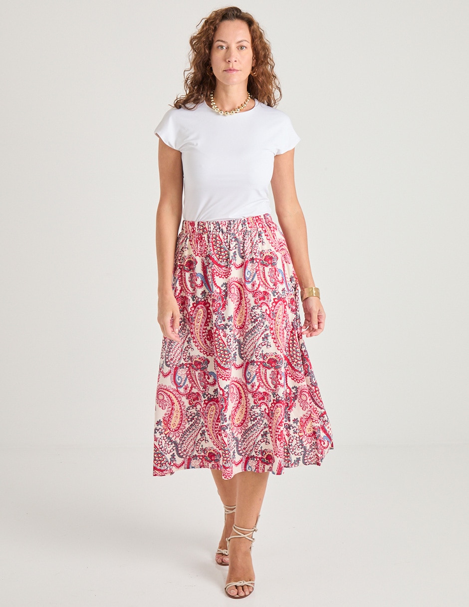 Falda midi cintura alta 3