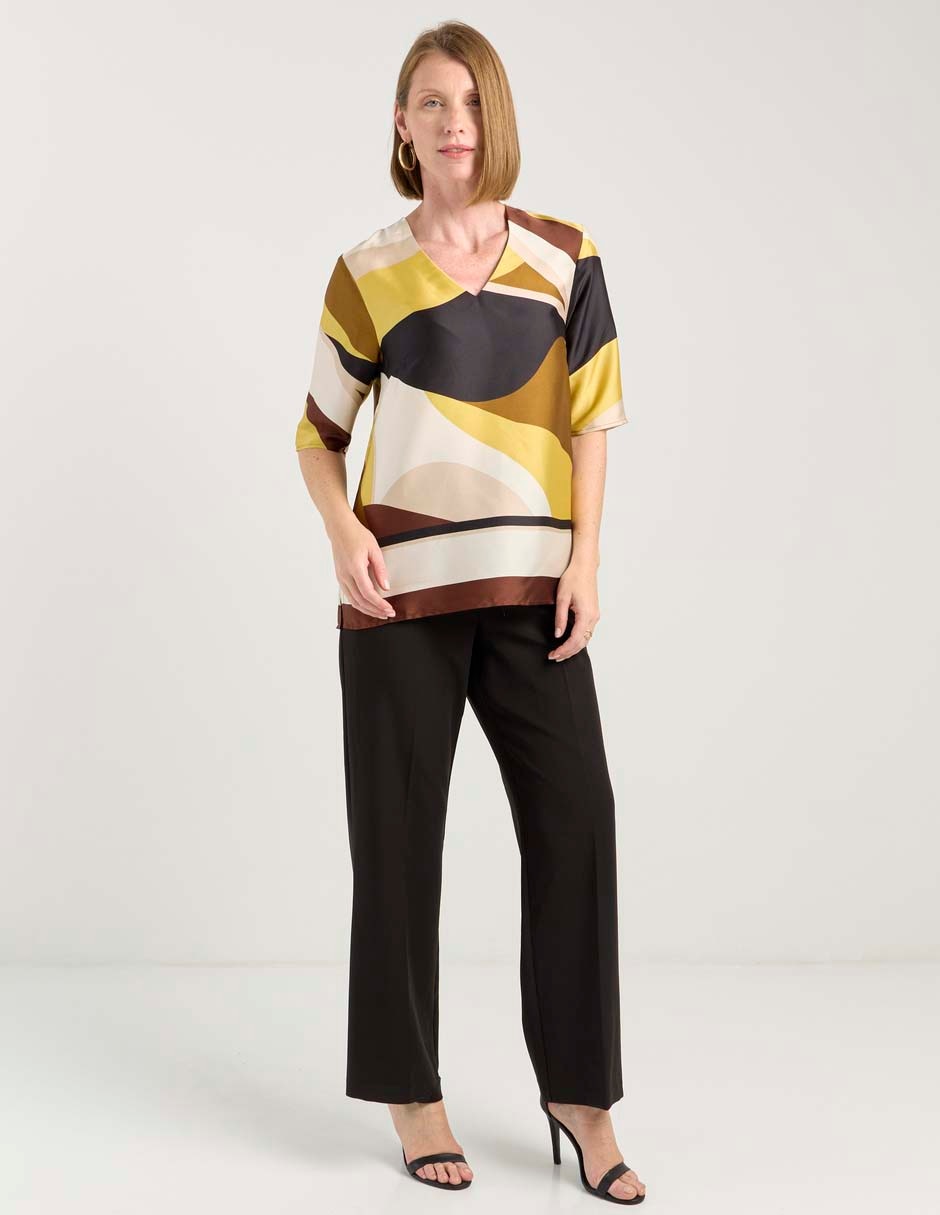 Blusa manga al codo para mujer 3