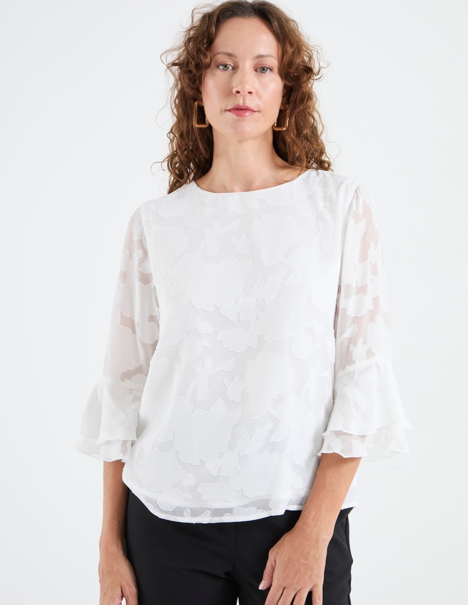 Blusa manga 3/4 para mujer Blusa manga 3/4 para mujer