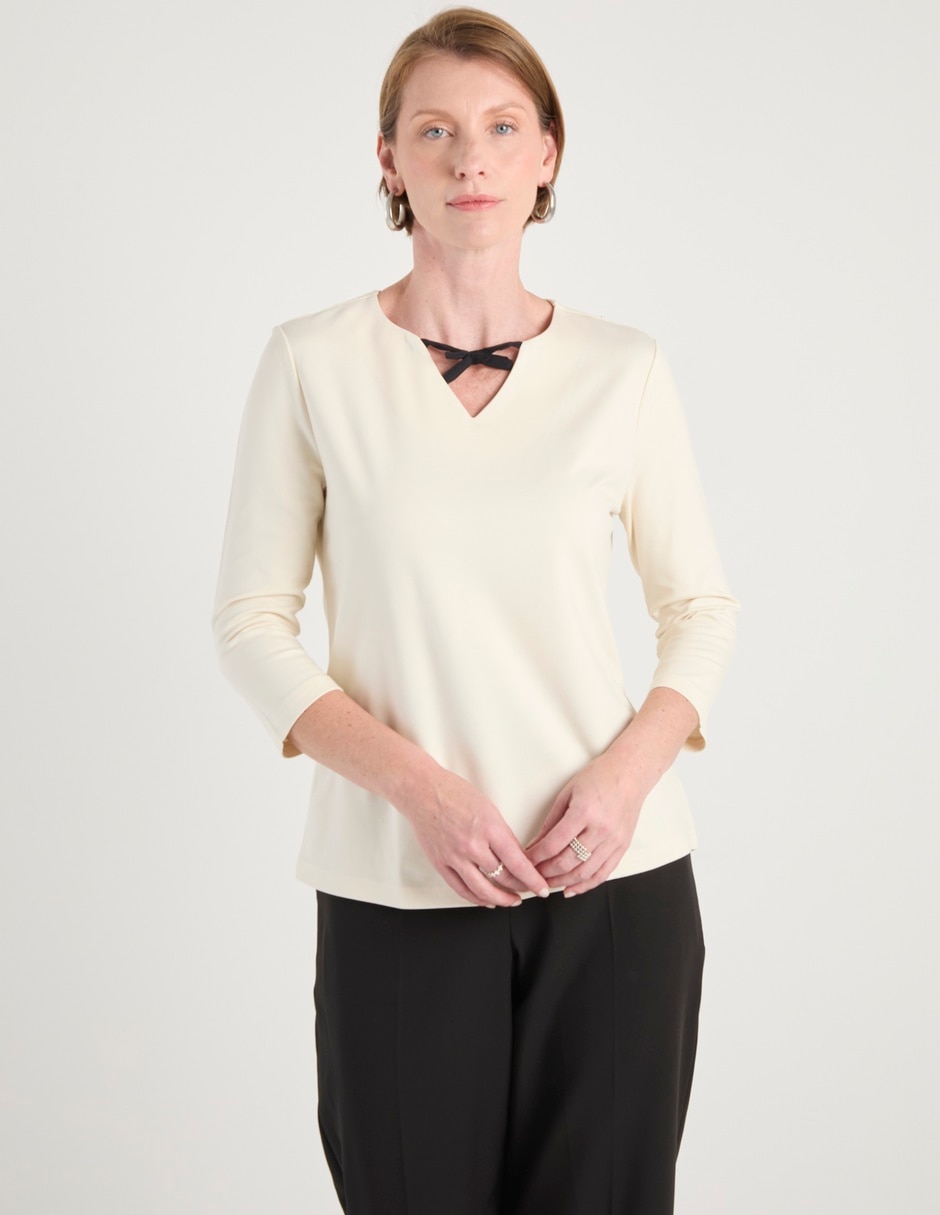 Blusa manga 3/4 para mujer Blusa manga 3/4 para mujer