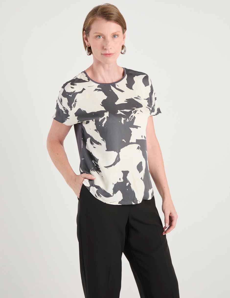 Blusa manga corta para mujer