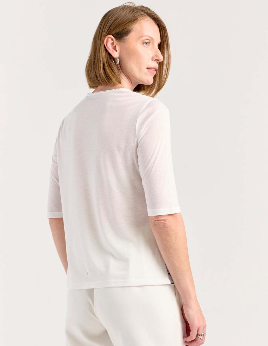 Blusa manga al codo para mujer 2