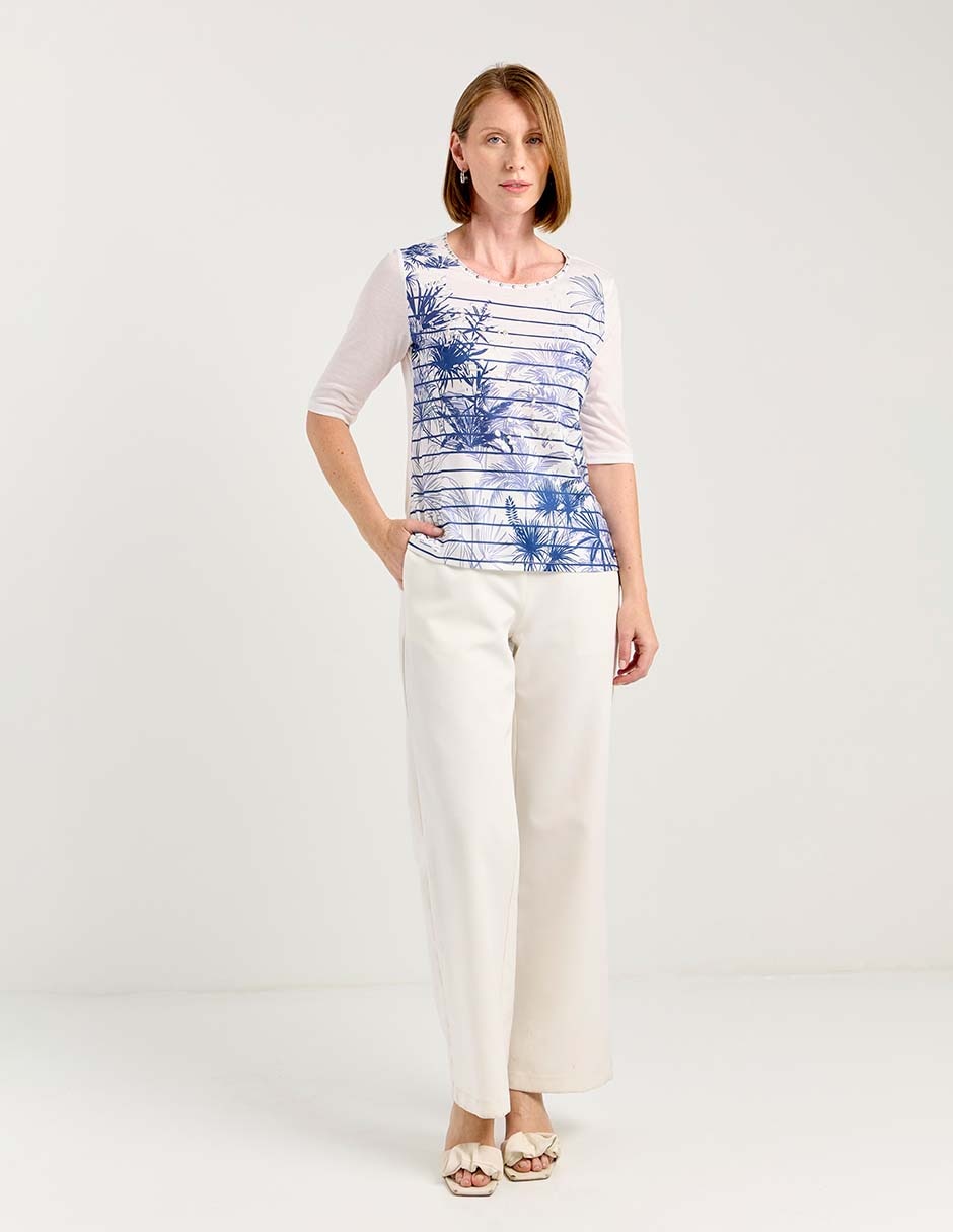 Blusa manga al codo para mujer 3