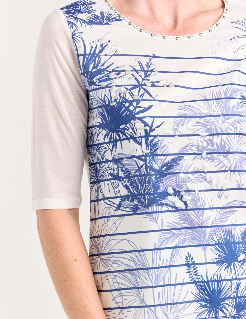 Blusa manga al codo para mujer 4