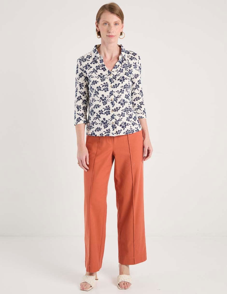 Blusa camisera manga 3/4 para mujer 3