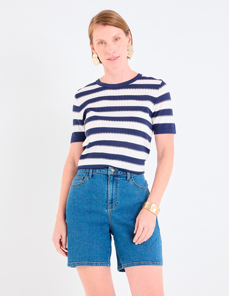 Blusa manga corta para mujer