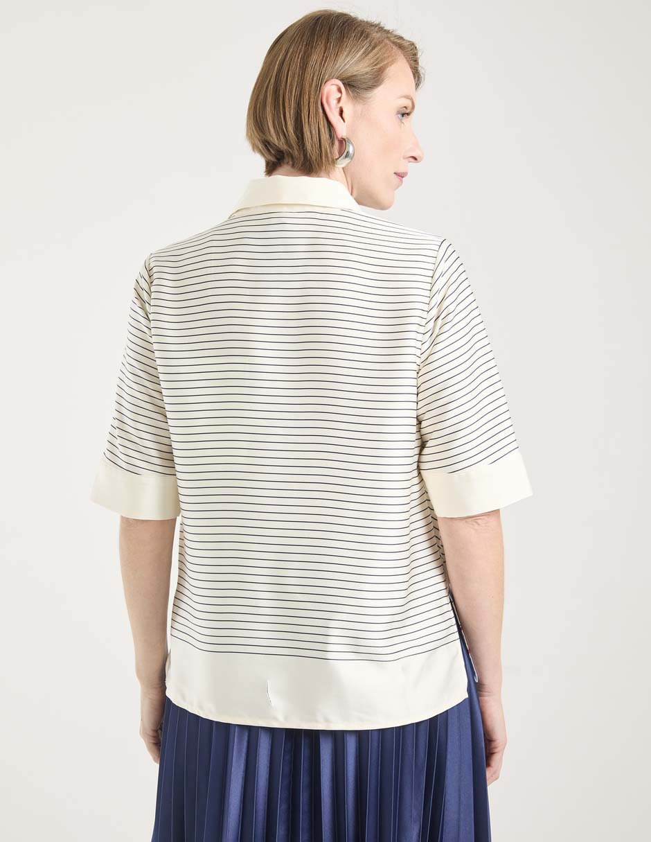 Blusa camisera manga al codo para mujer 2