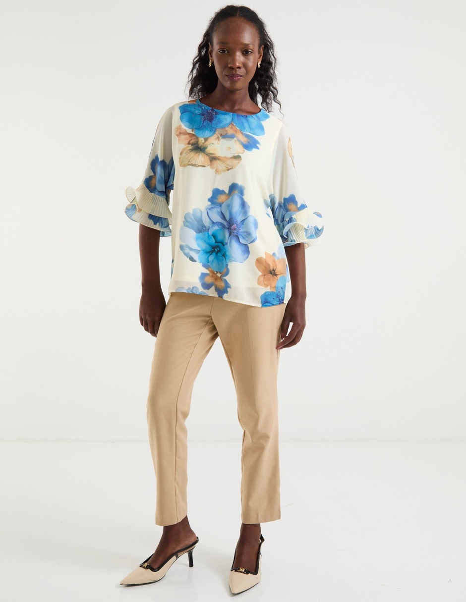 Blusa manga al codo para mujer 3