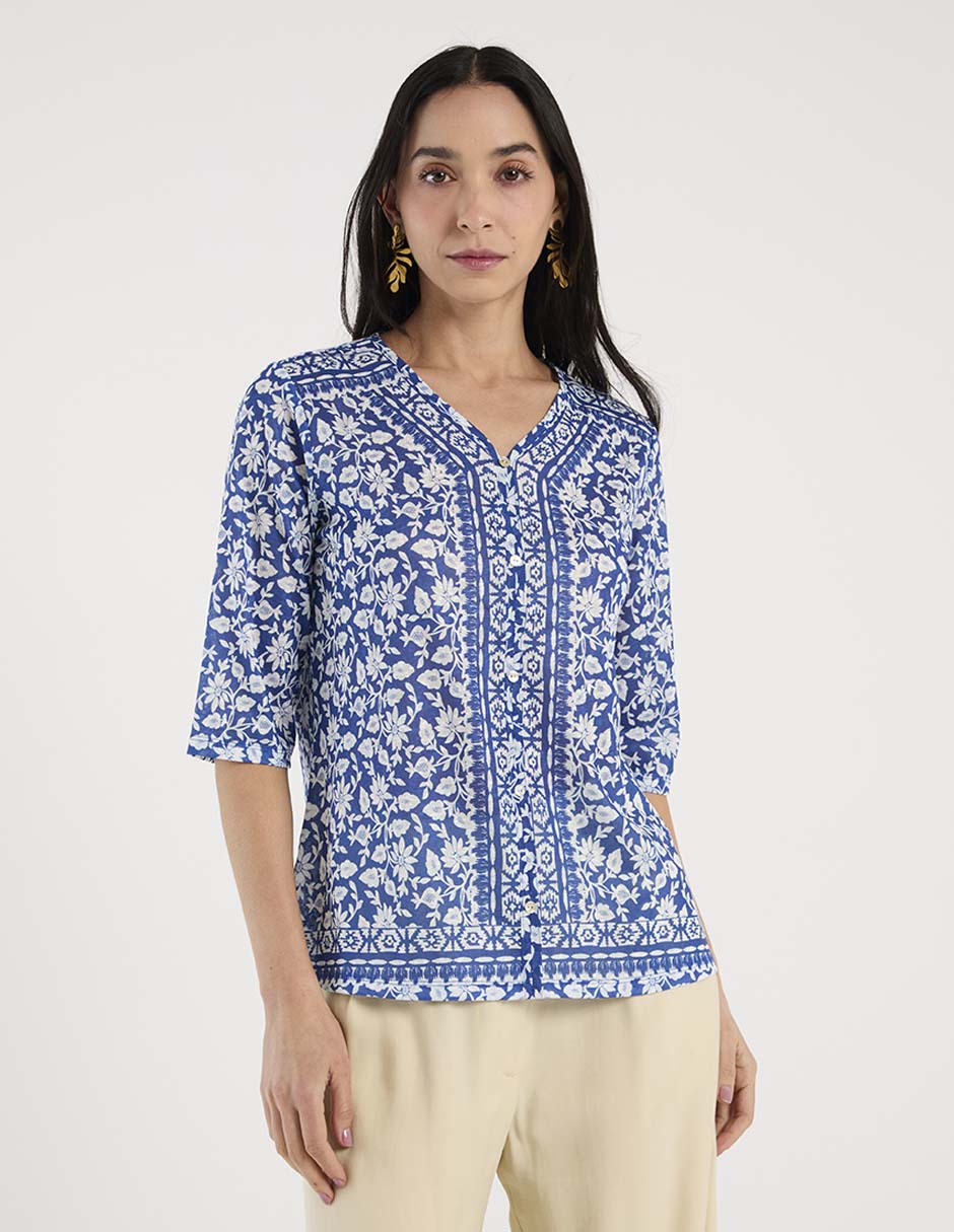 Blusa manga al codo para mujer Blusa manga al codo para mujer