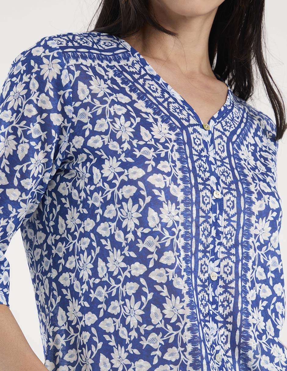 Blusa manga al codo para mujer 4
