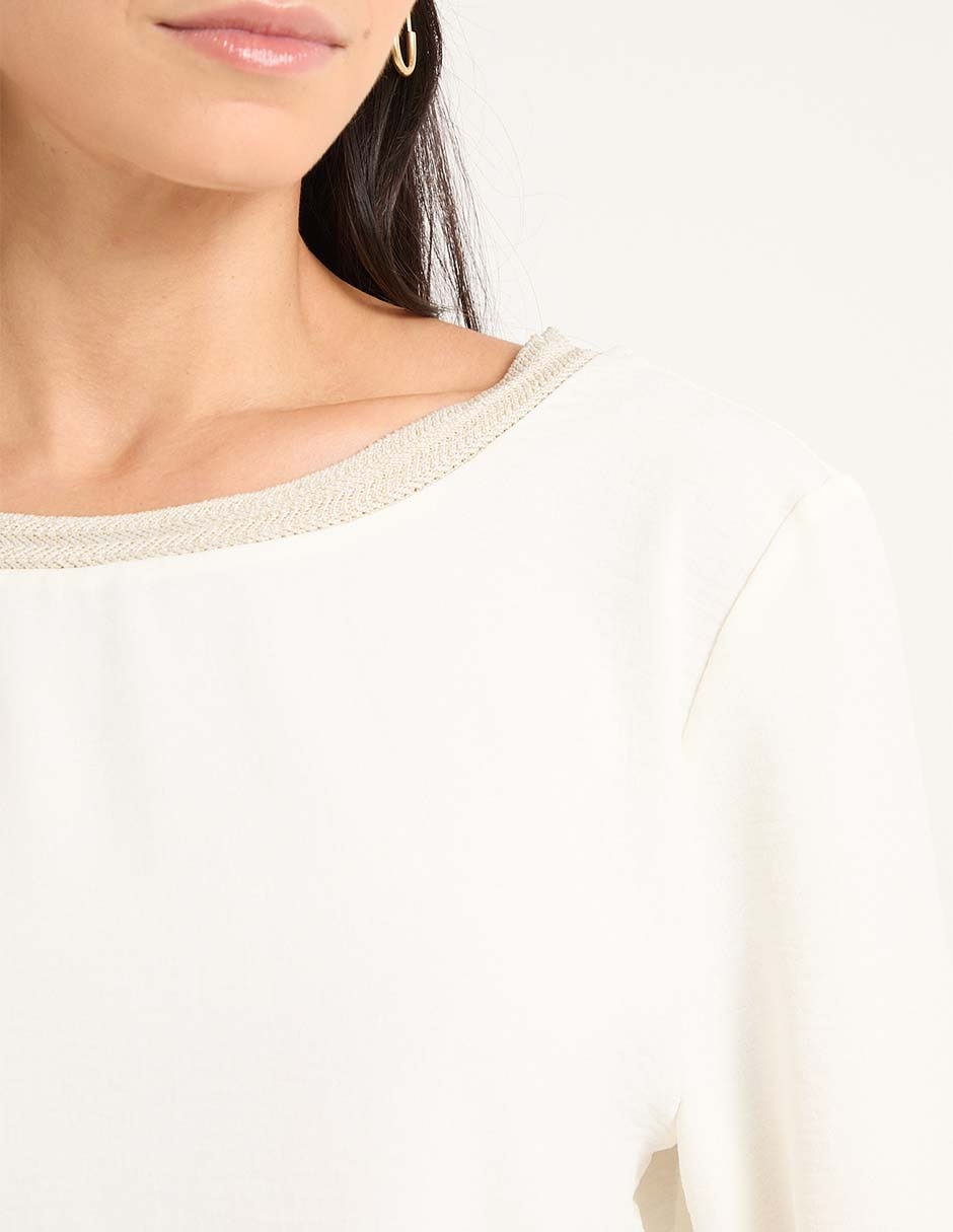 Blusa manga al codo para mujer 4