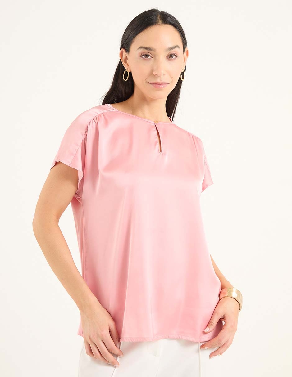 Blusa manga corta para mujer