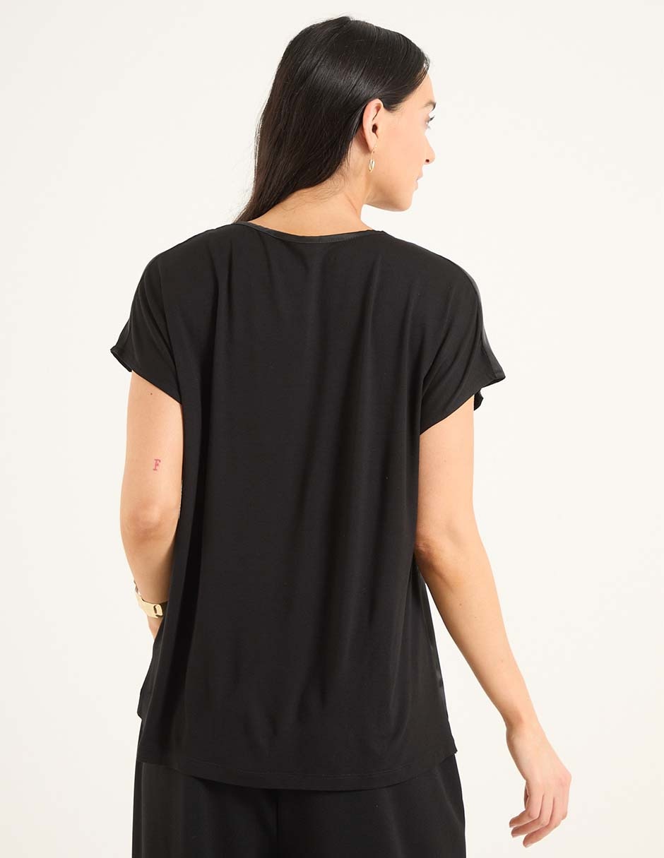 BLUSA LMTX260169-01C LA M, EEEG, NEGRO