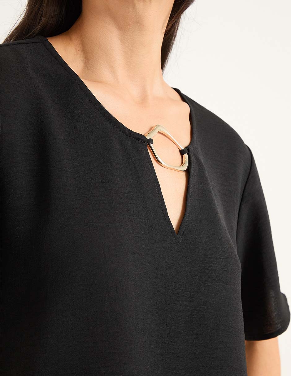 Blusa manga corta para mujer 4