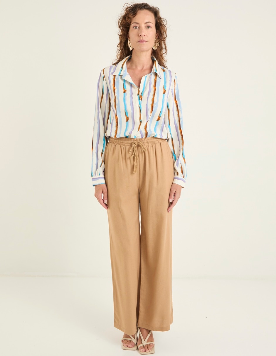 Blusa camisera manga larga para mujer 3