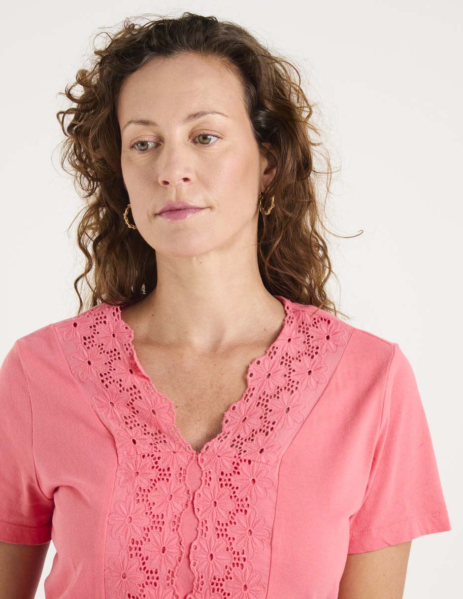 Blusa manga corta para mujer 4