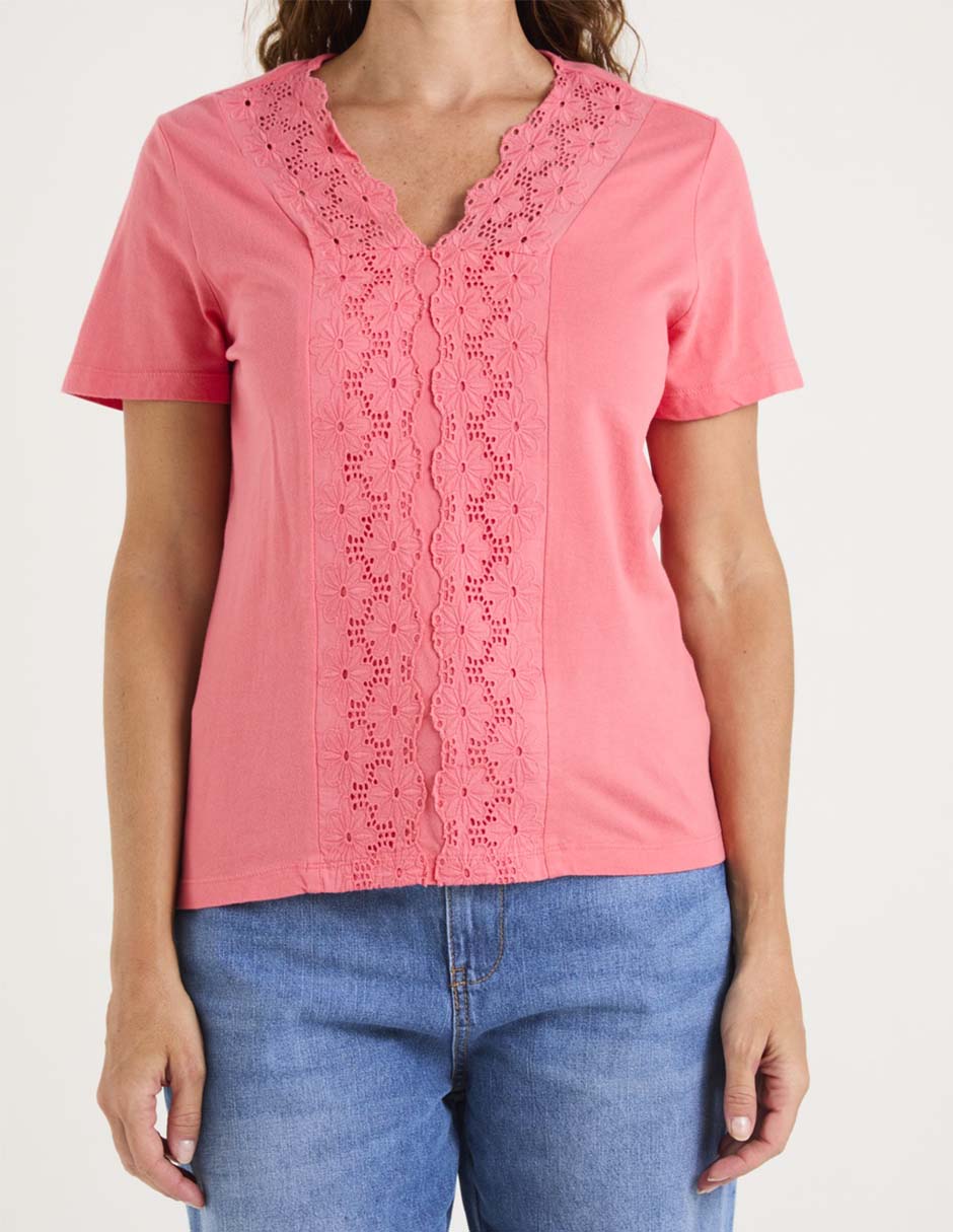 Blusa manga corta para mujer 5