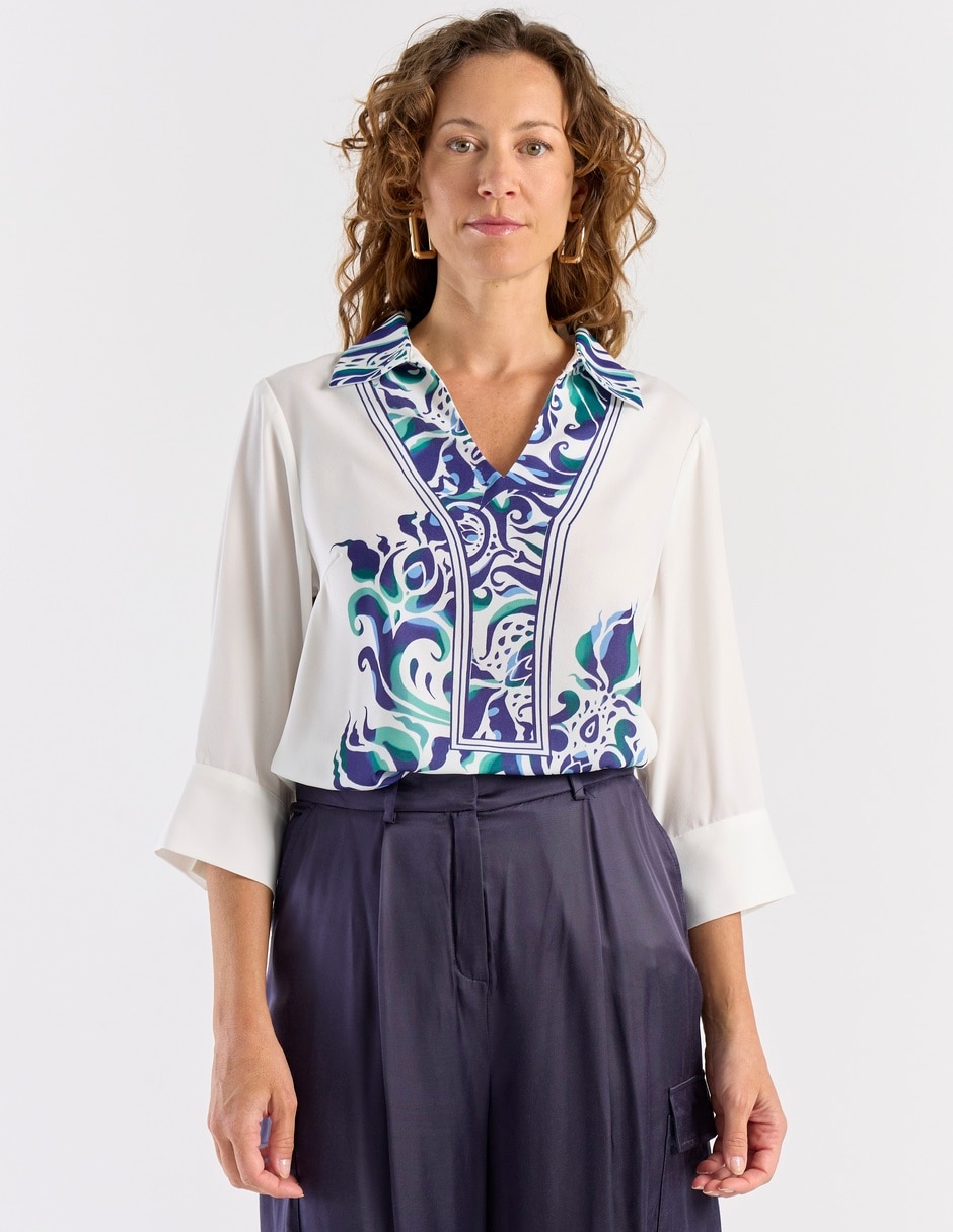 Blusa manga 3/4 para mujer Blusa manga 3/4 para mujer