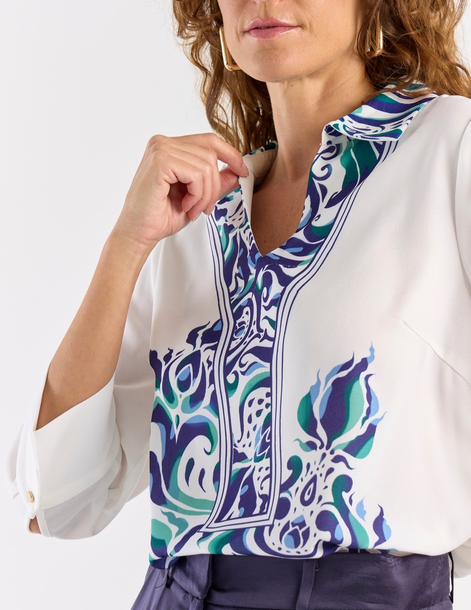 Blusa La Mode manga 3/4 para mujer 5
