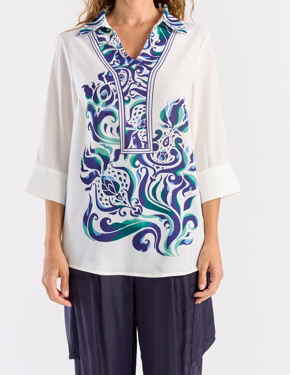 Blusa La Mode manga 3/4 para mujer 7