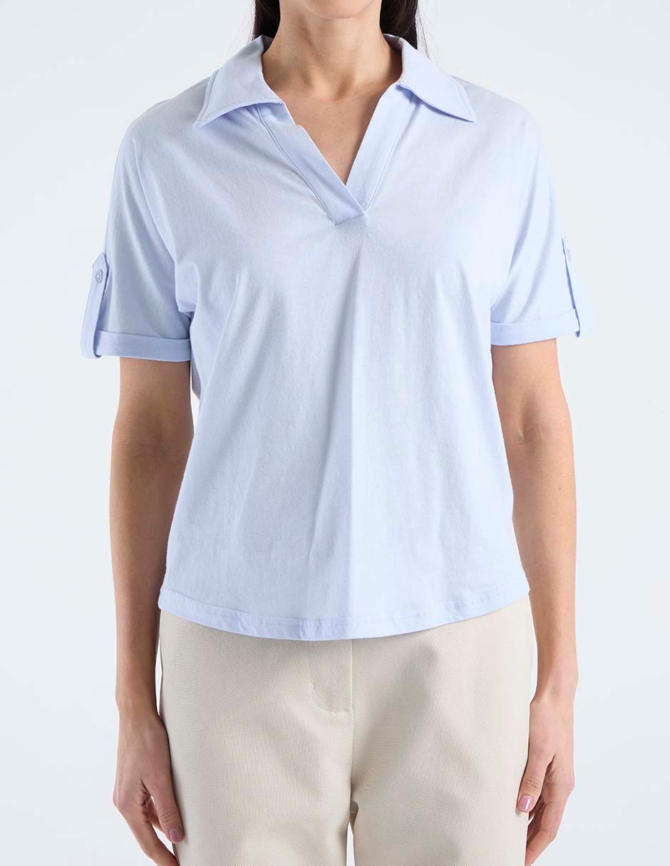 Blusa manga corta para mujer 7