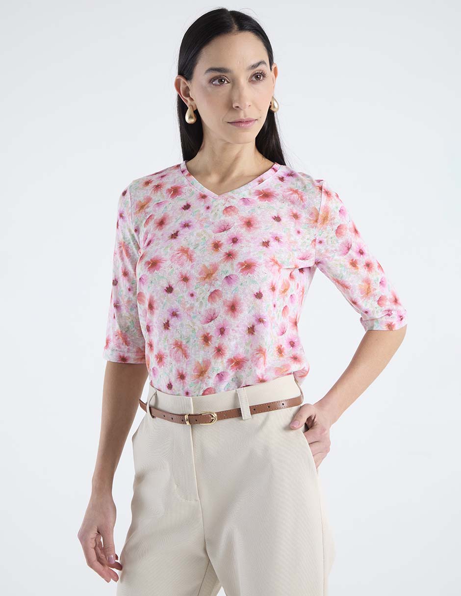 Blusa manga al codo para mujer Blusa manga al codo para mujer
