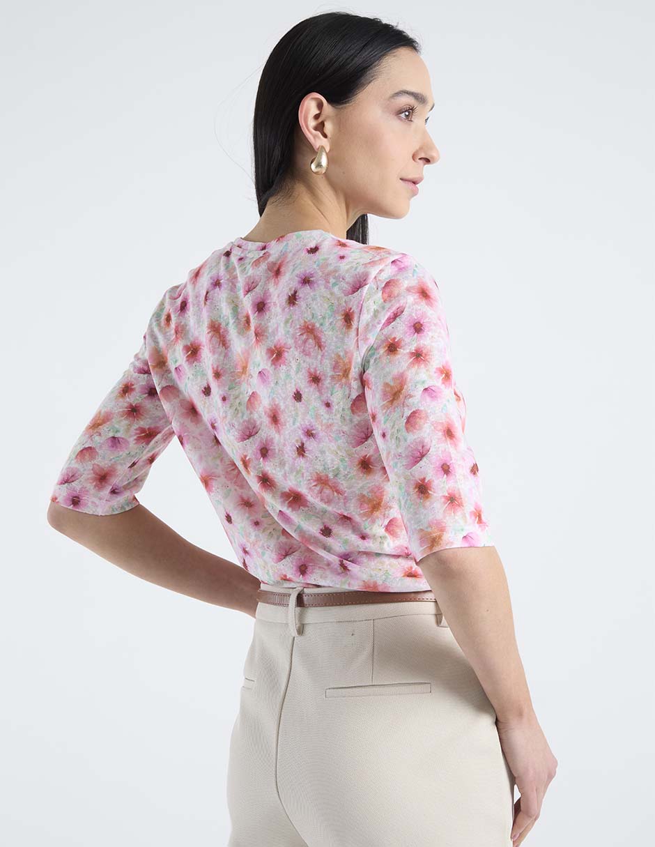 Blusa manga al codo para mujer 6