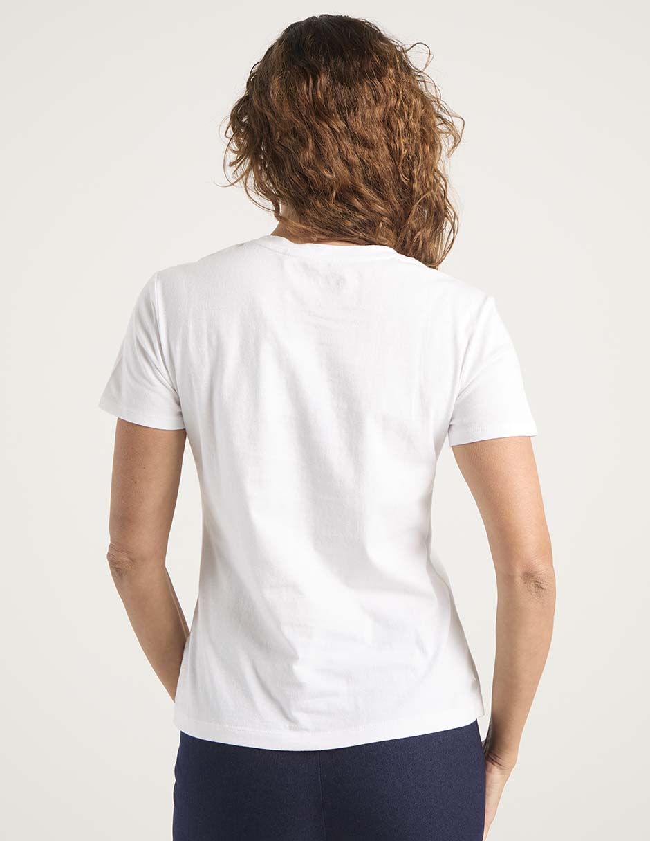 Playera manga corta cuello redondo para mujer 6