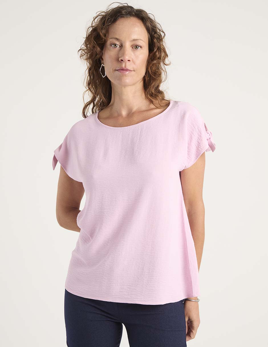 Blusa manga corta para mujer