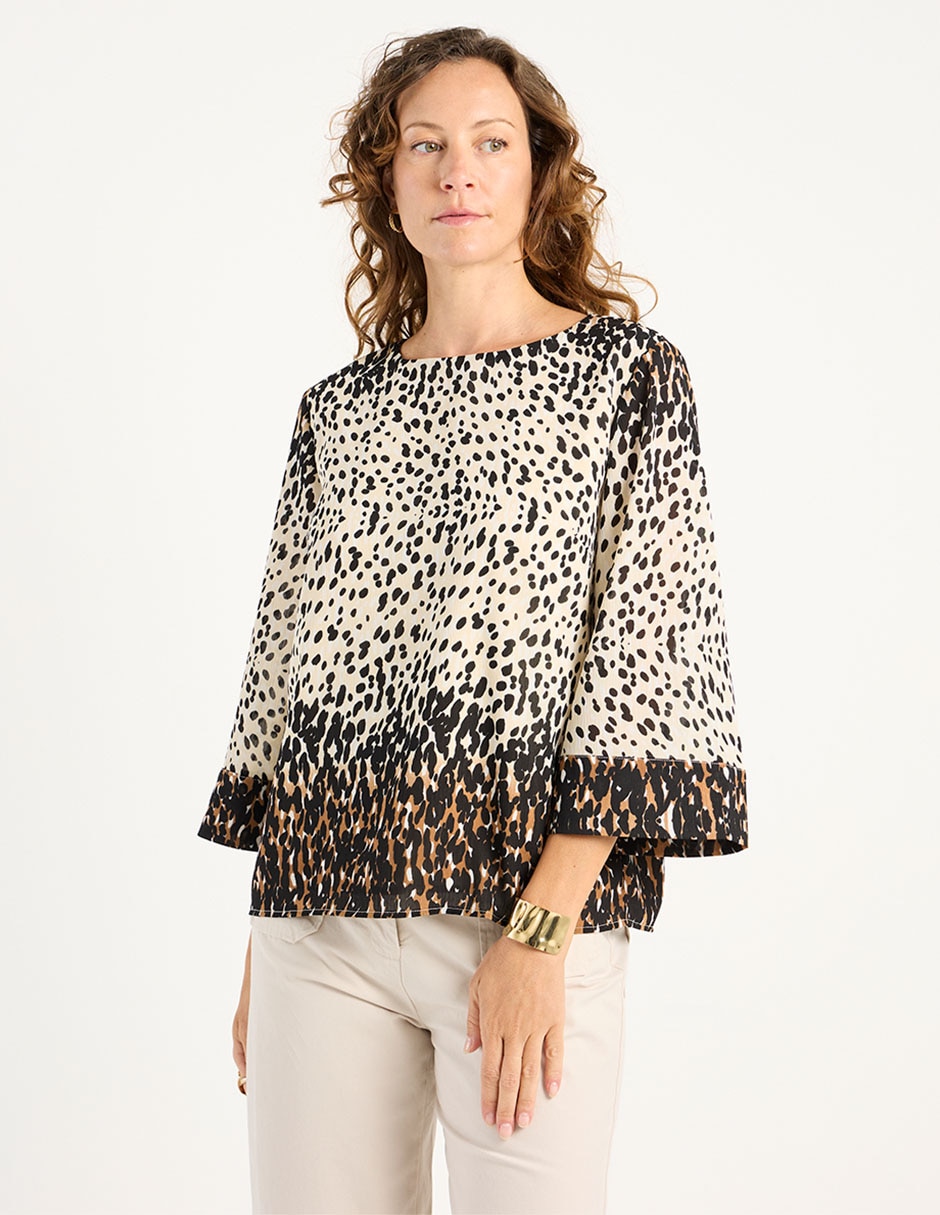 Blusa La Mode manga 3/4 para mujer 2