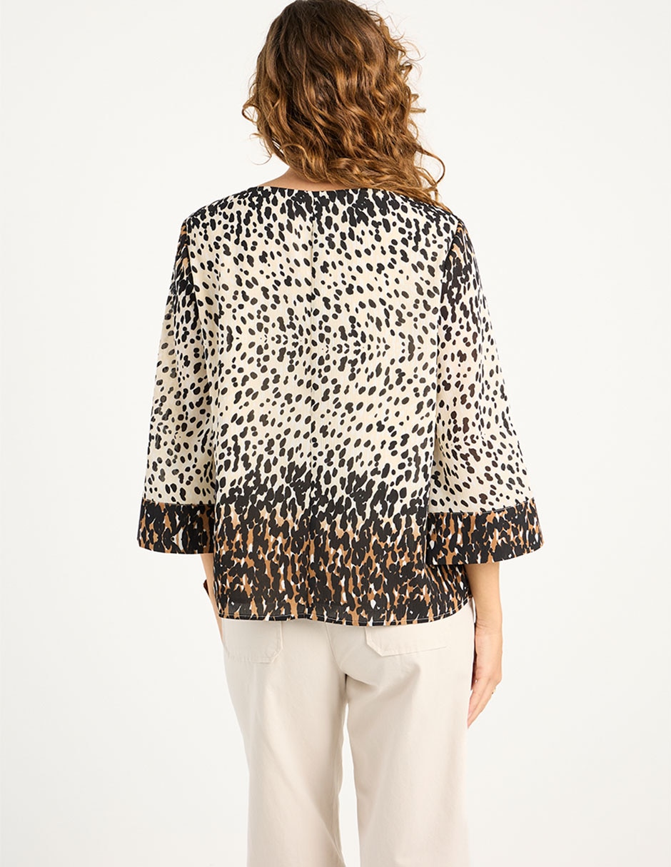 Blusa La Mode manga 3/4 para mujer 6