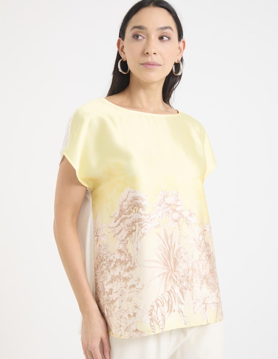 Blusa manga corta para mujer