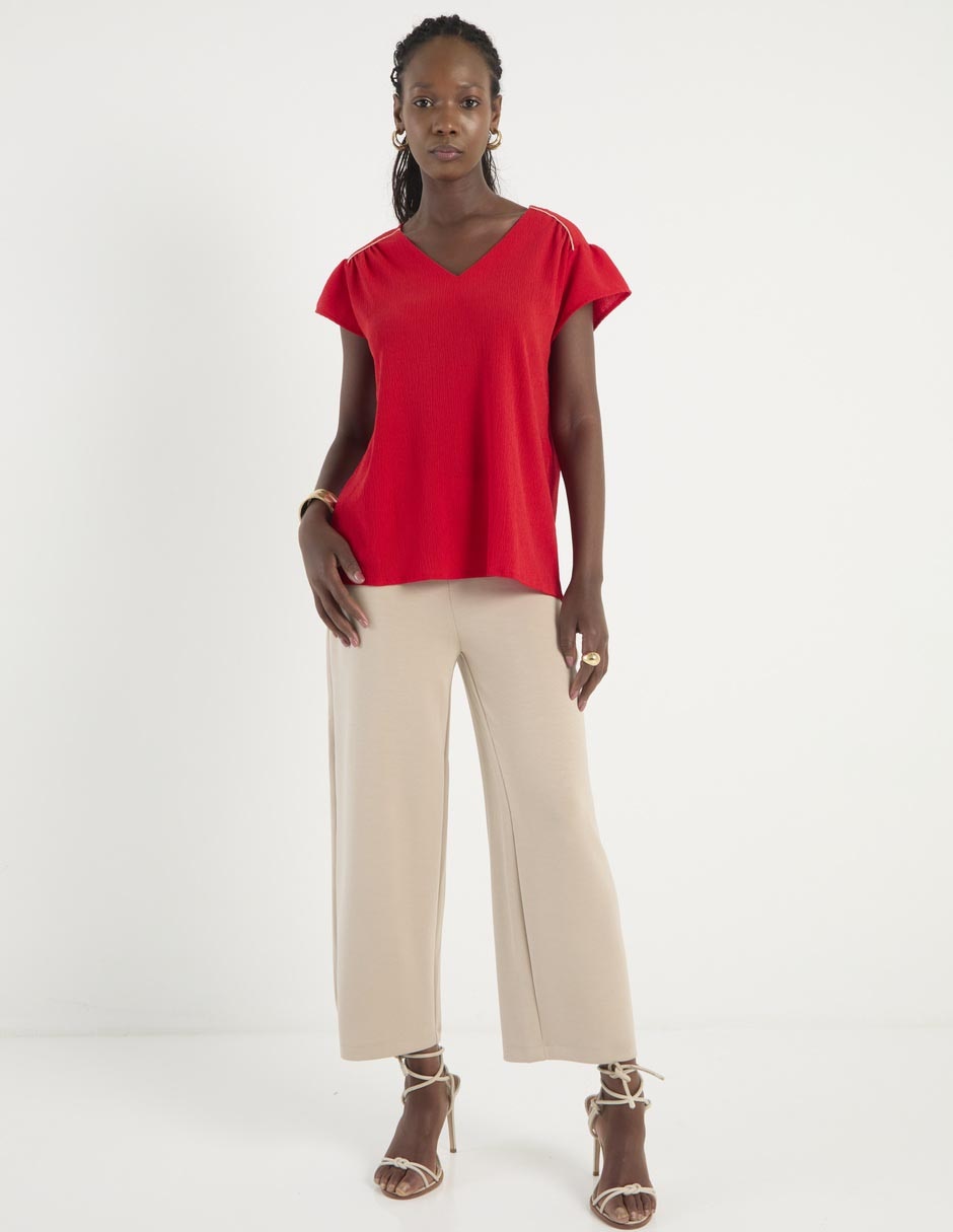 Blusa manga corta para mujer 3