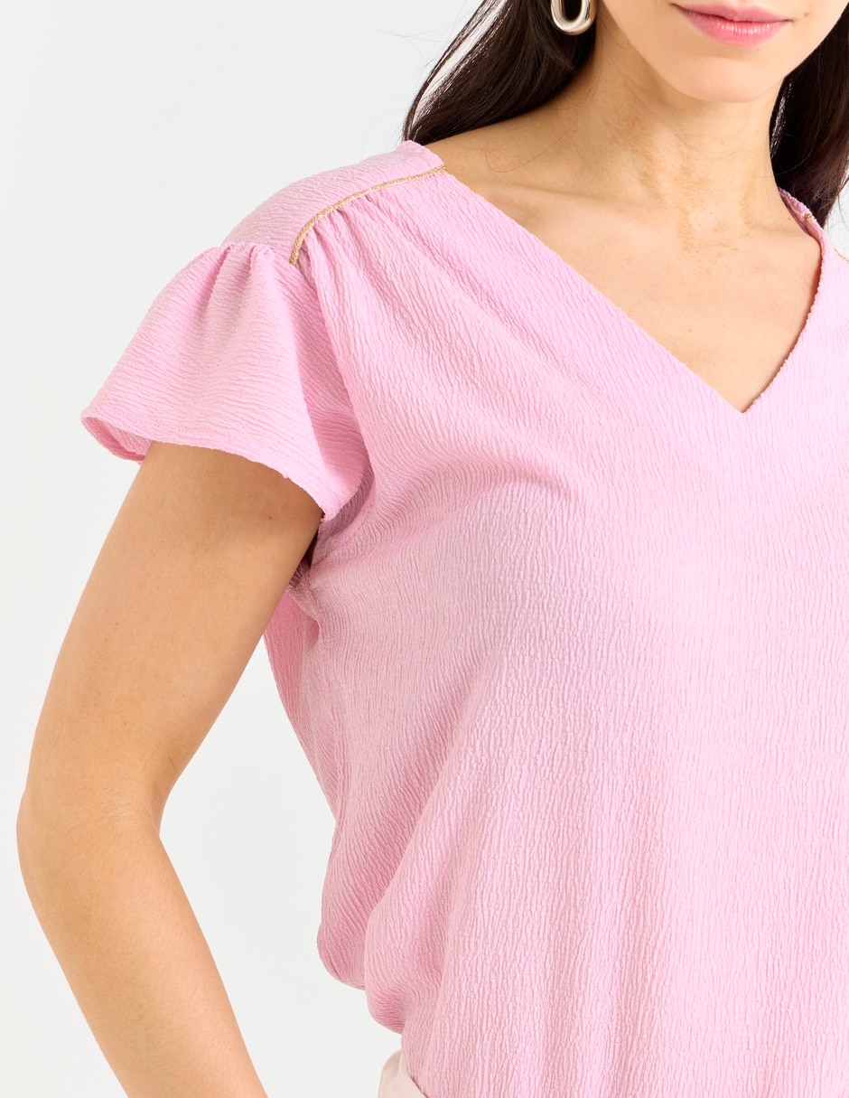 Blusa manga corta para mujer 4