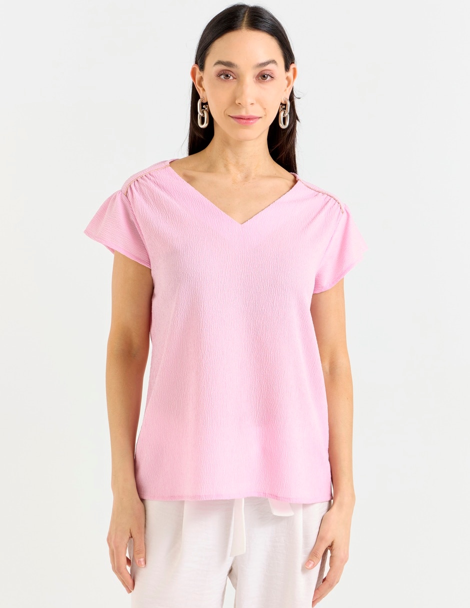 Blusa manga corta para mujer 5