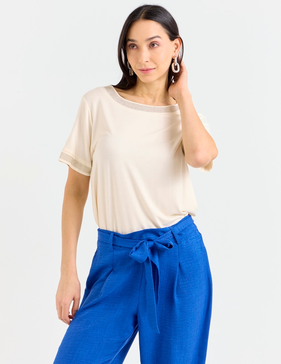 Blusa manga corta para mujer