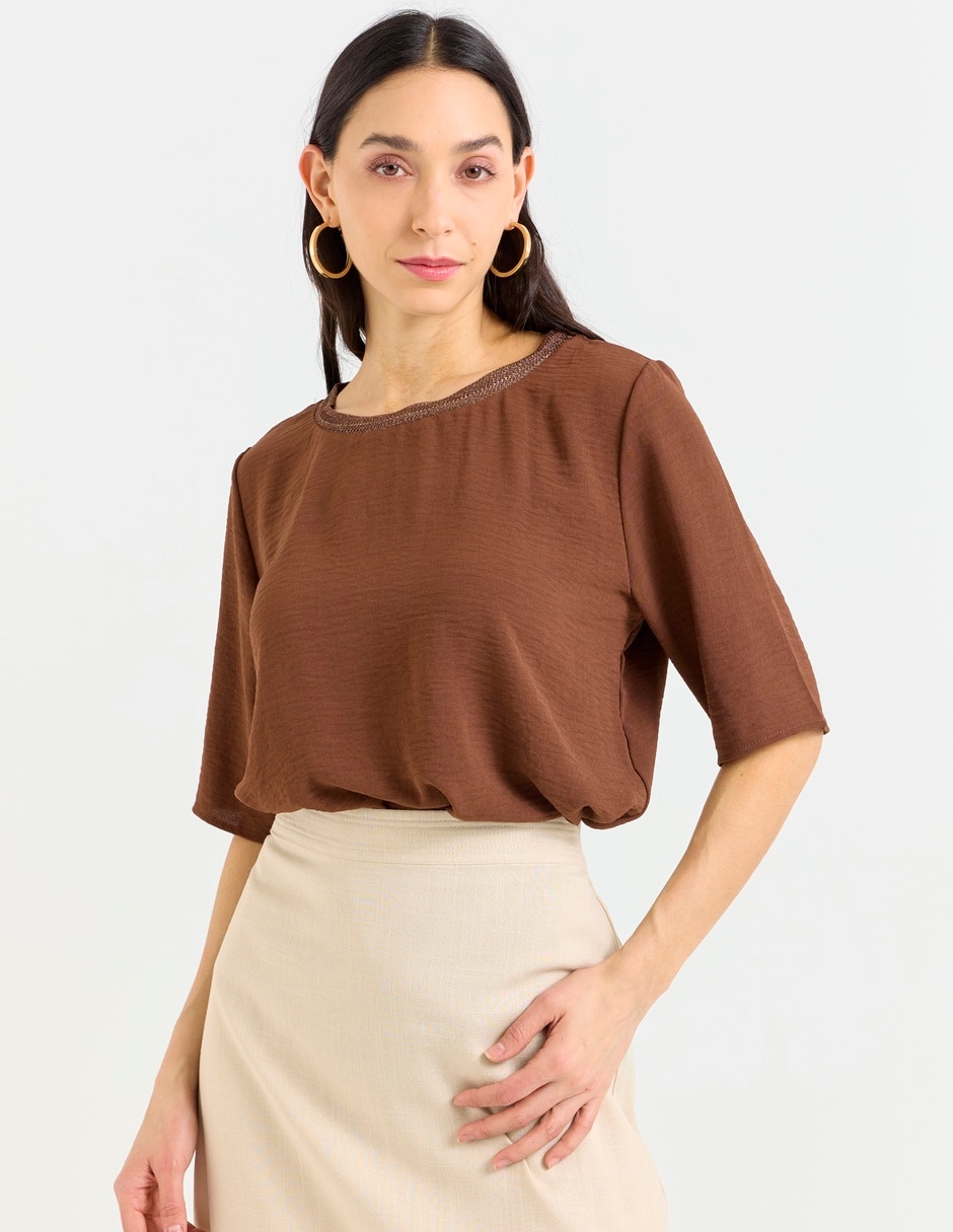 Blusa manga al codo para mujer Blusa manga al codo para mujer