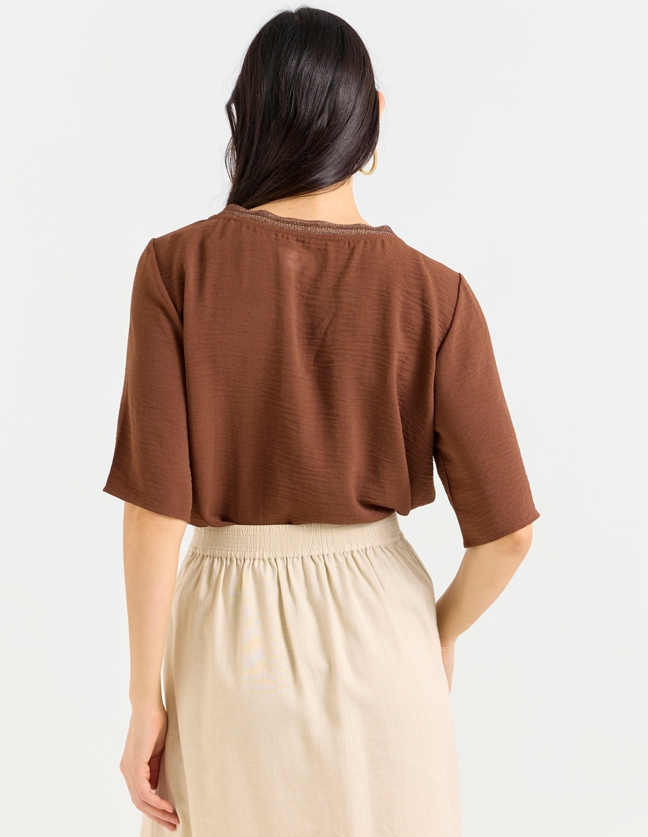 Blusa manga al codo para mujer 2