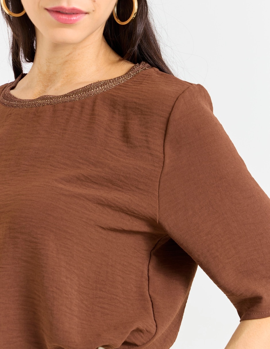Blusa manga al codo para mujer 4