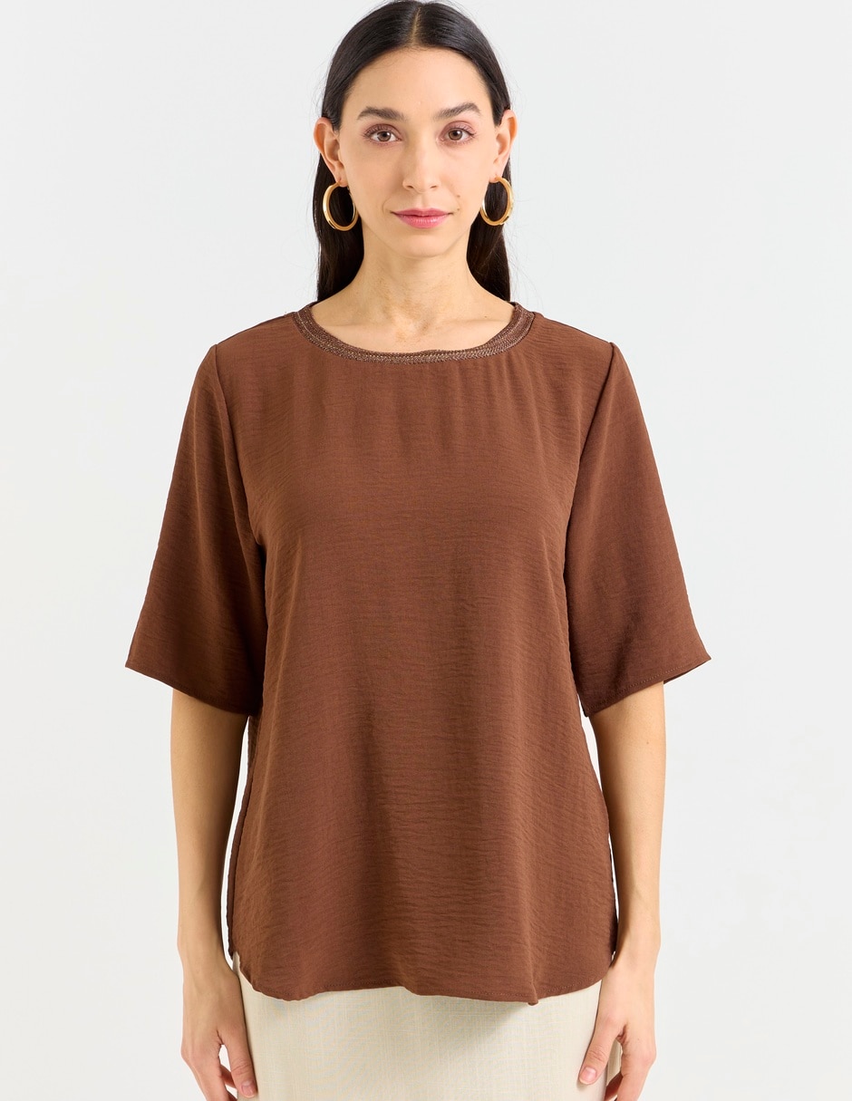 Blusa manga al codo para mujer 5