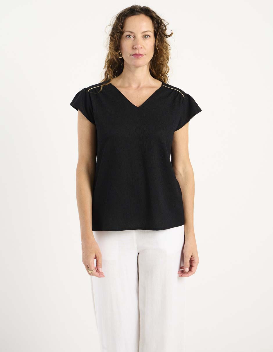 Blusa manga corta para mujer