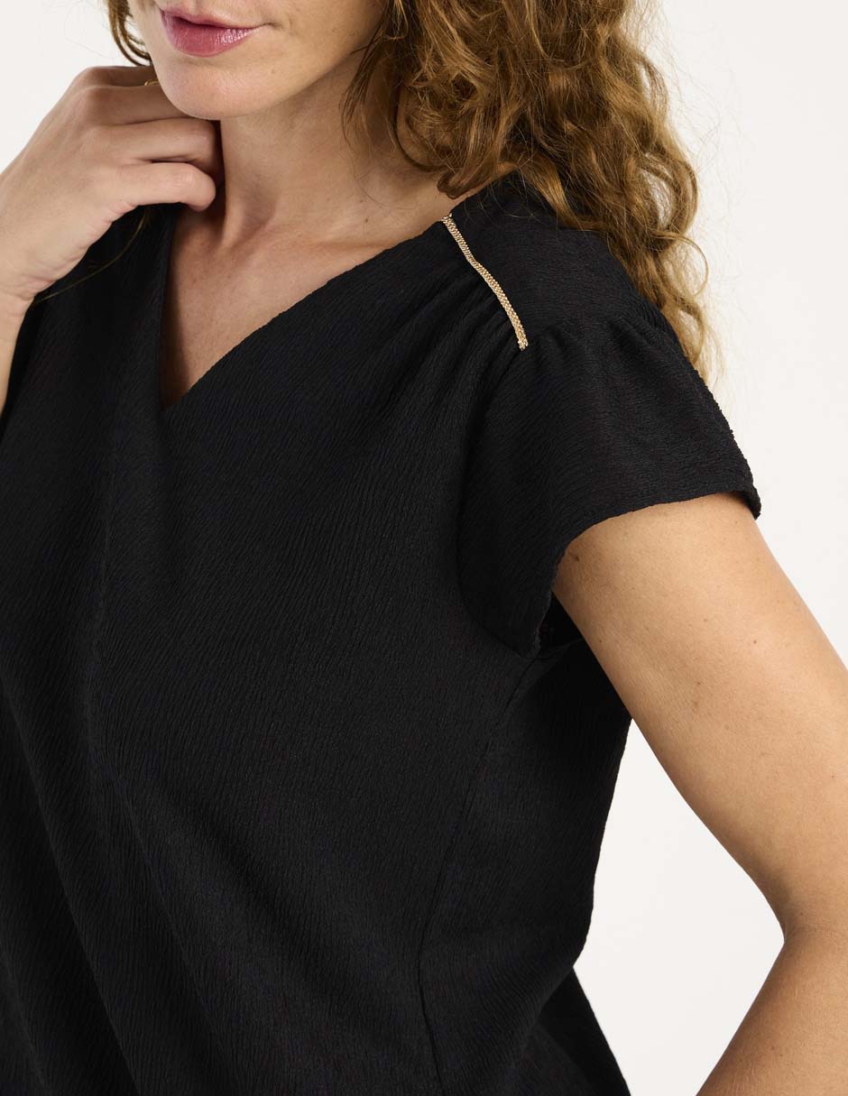 Blusa manga corta para mujer 4