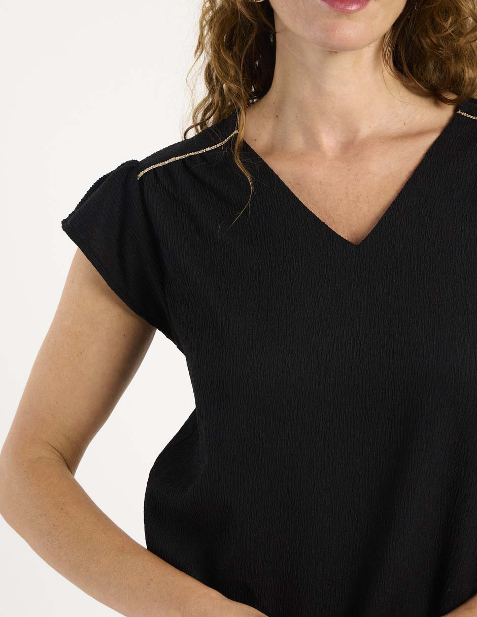 Blusa manga corta para mujer 5
