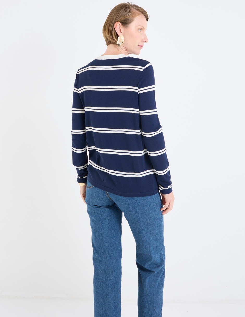Suéter cuello redondo para mujer 2