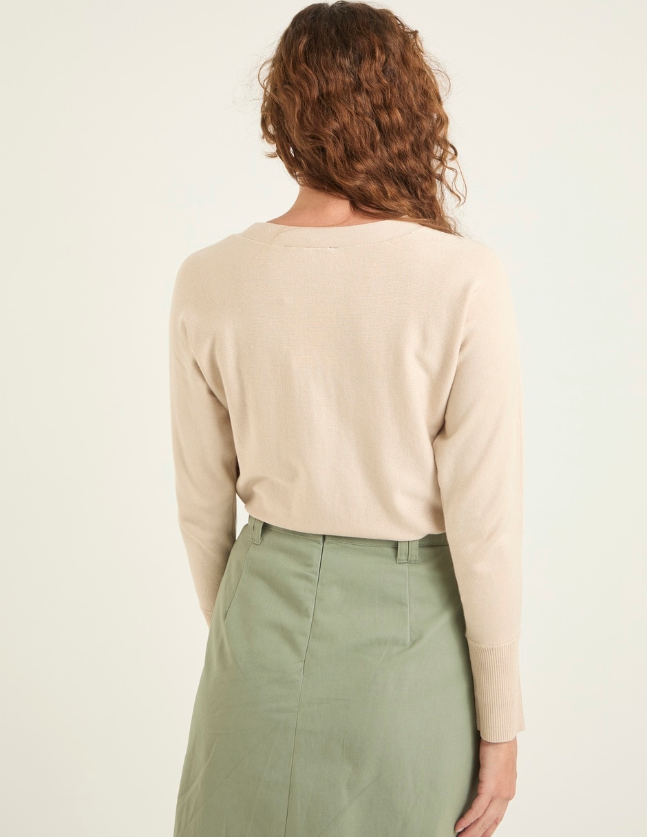 Suéter cuello redondo para mujer 2