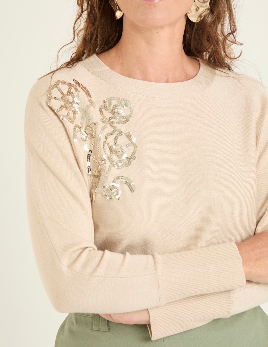 Suéter cuello redondo para mujer 4